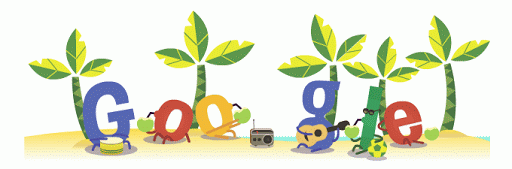브라질의 토속 악기를 표현한 구글두들