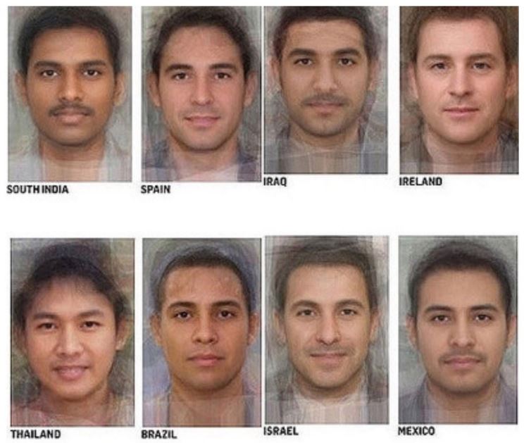 나라별 남자 평균 얼굴 1